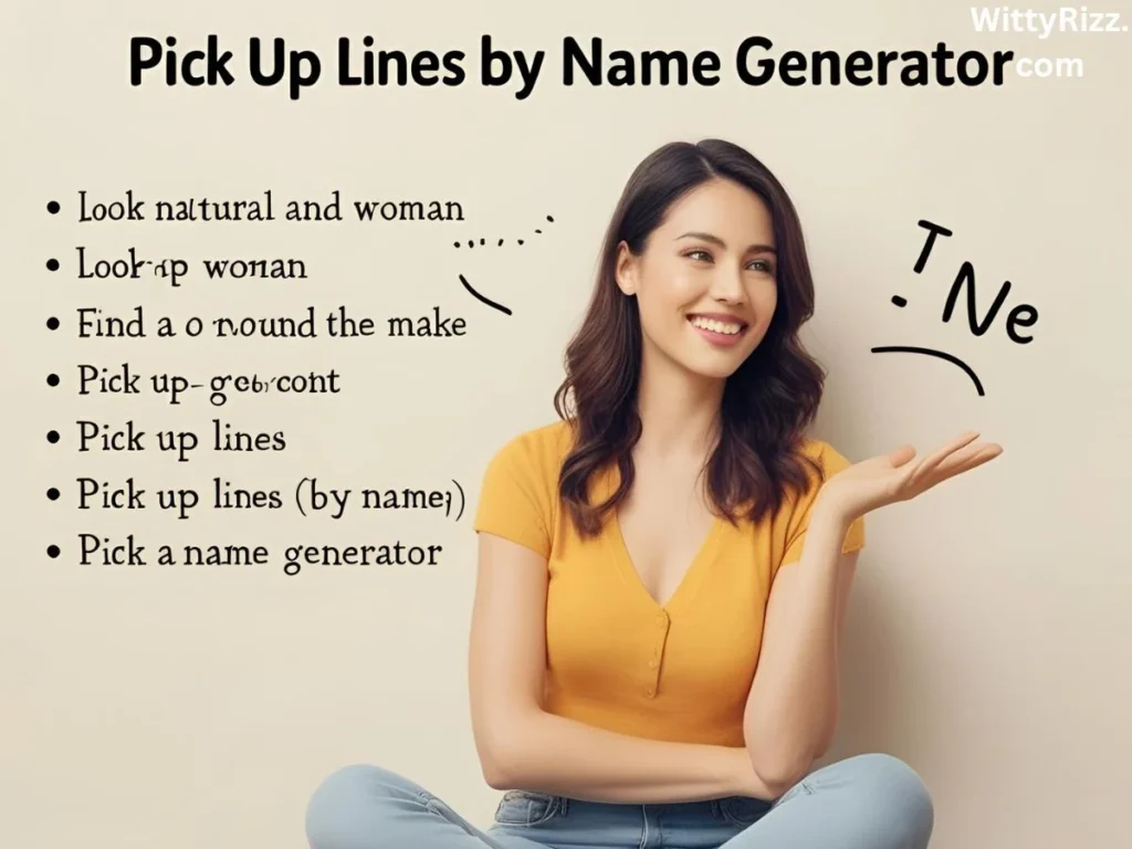 Pick up lines by name generator for girl